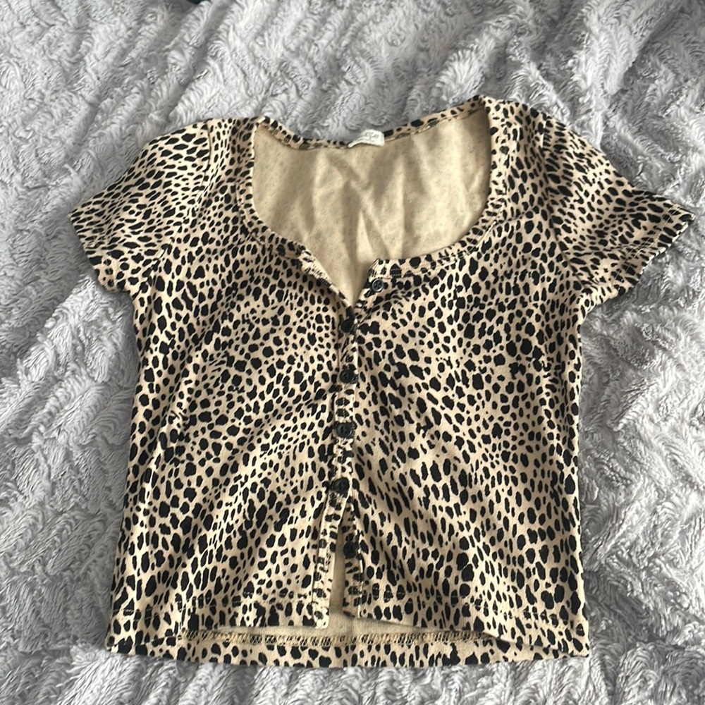 Leopard brandy top